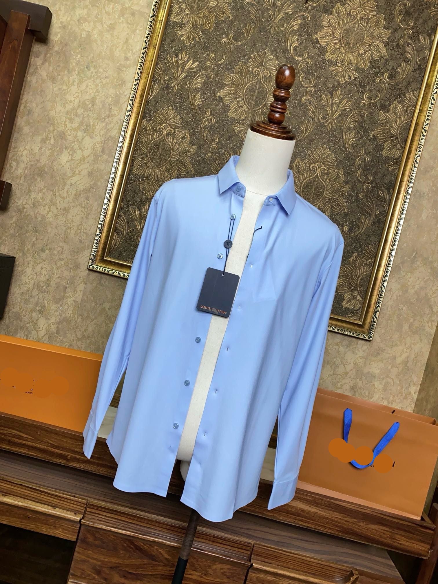 Men’s Light Blue Business Dress Shirt - SUITHARBOR