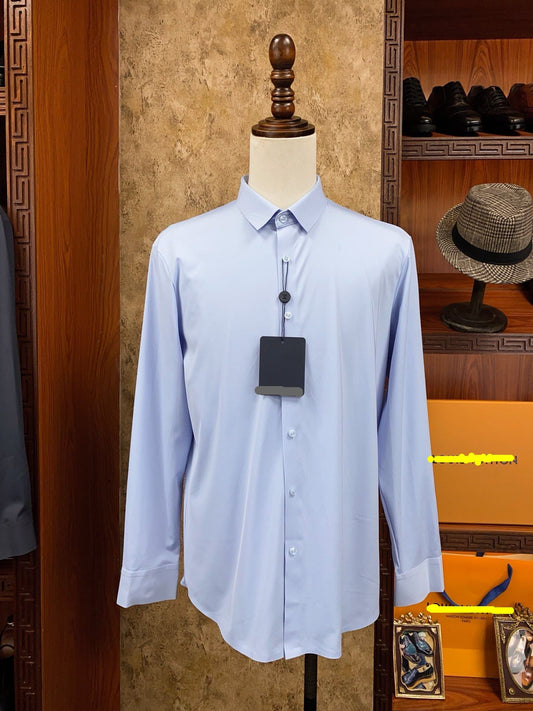 Men’s Light Blue Classic Fit Dress Shirt - SUITHARBOR