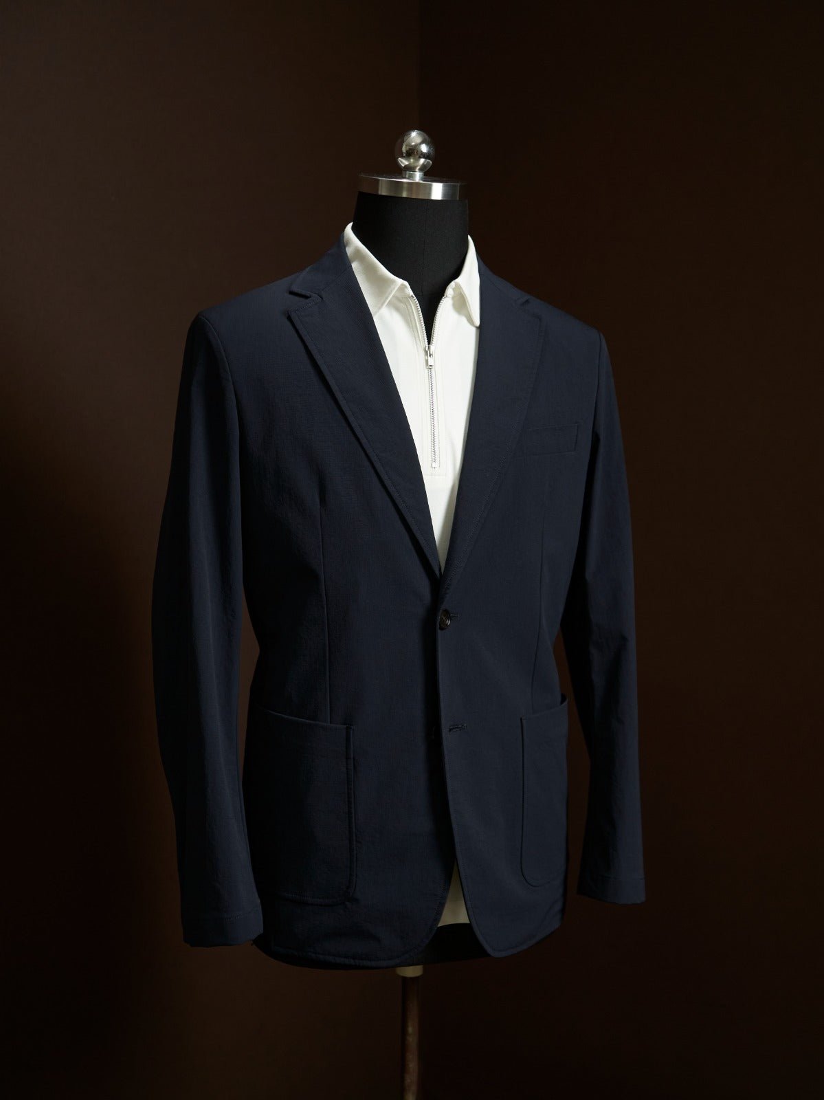 Men’s Navy Blue Tailored Blazer - SUITHARBOR