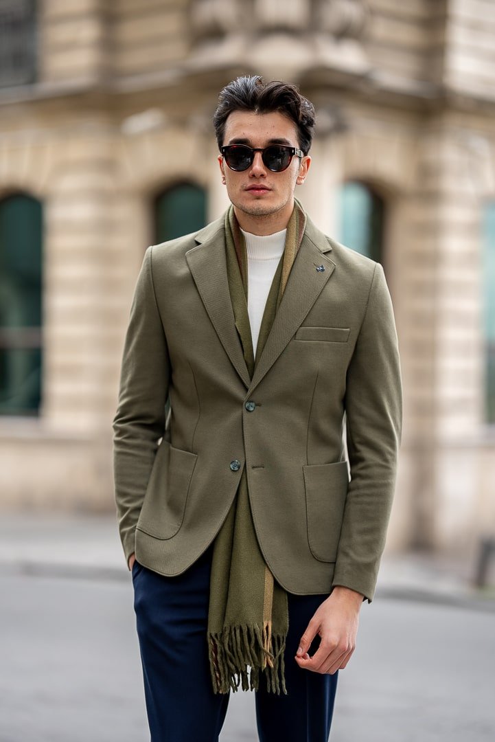 Men’s Olive Green Two - Piece Suit - SUITHARBOR