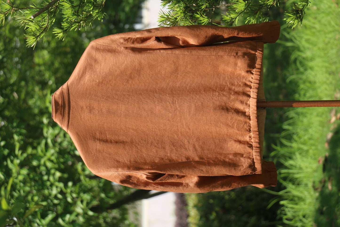 Men's Reversible Linen Bomber Jacket – Tan & Clay - SUITHARBOR