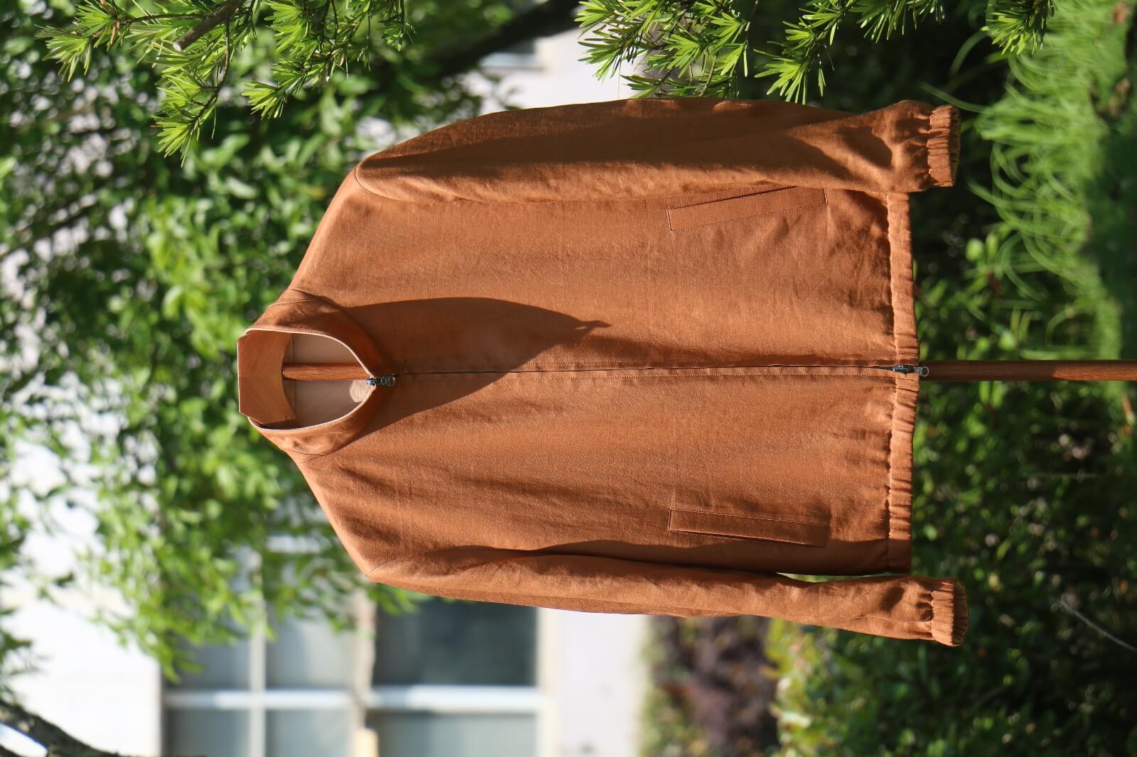 Men's Reversible Linen Bomber Jacket – Tan & Clay - SUITHARBOR