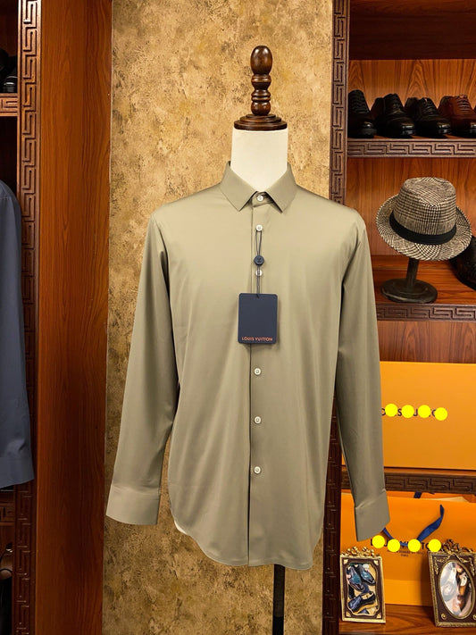 Men’s Sage Green Slim Fit Dress Shirt - SUITHARBOR