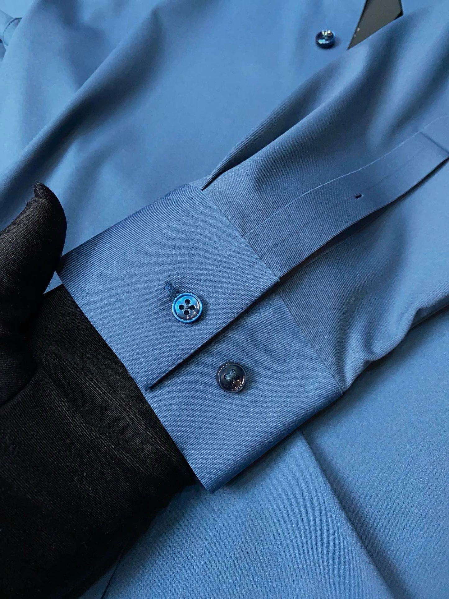 Men’s Slate Blue Dress Shirt - SUITHARBOR