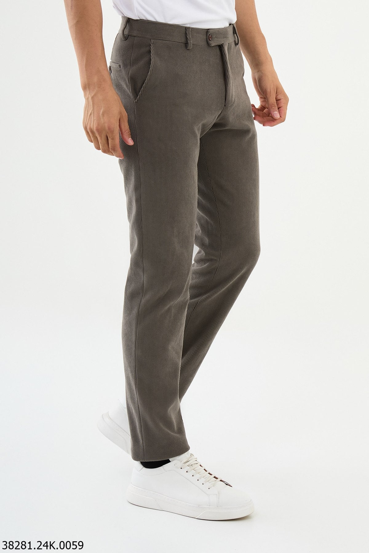 Men’s Vizon Slim Fit Textured Trousers - SUITHARBOR