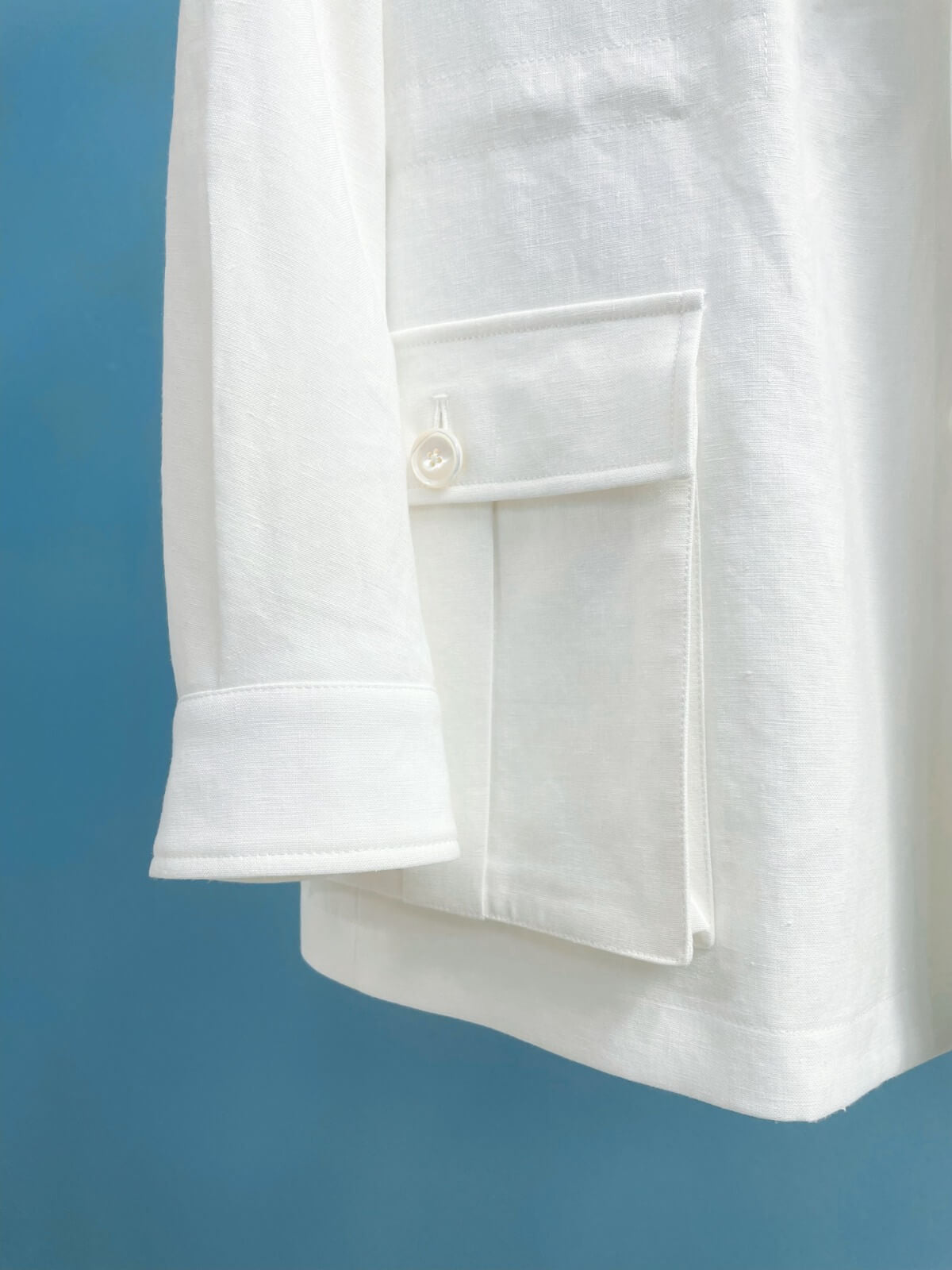 Men's White Linen Safari Jacket - SUITHARBOR