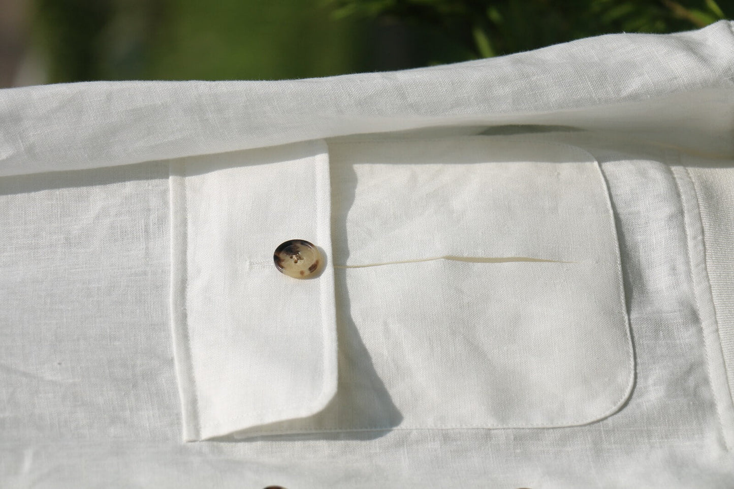 Men’s White Linen Utility Jacket - SUITHARBOR