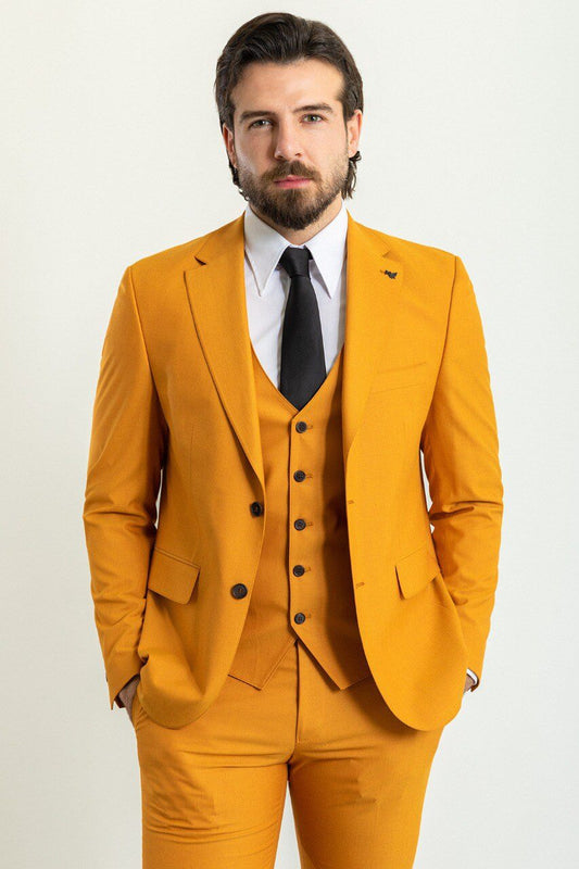 Mustard Elegance 3-Piece Suit