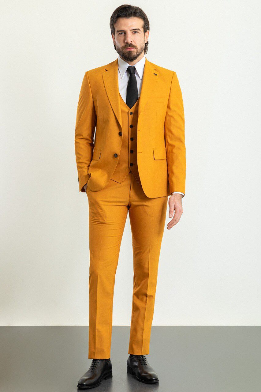 Mustard Elegance 3-Piece Suit