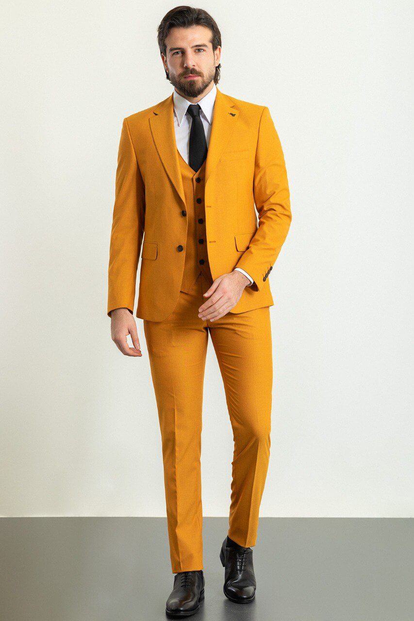 Mustard Elegance 3-Piece Suit