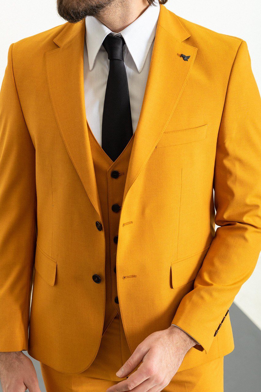 Mustard Elegance 3-Piece Suit