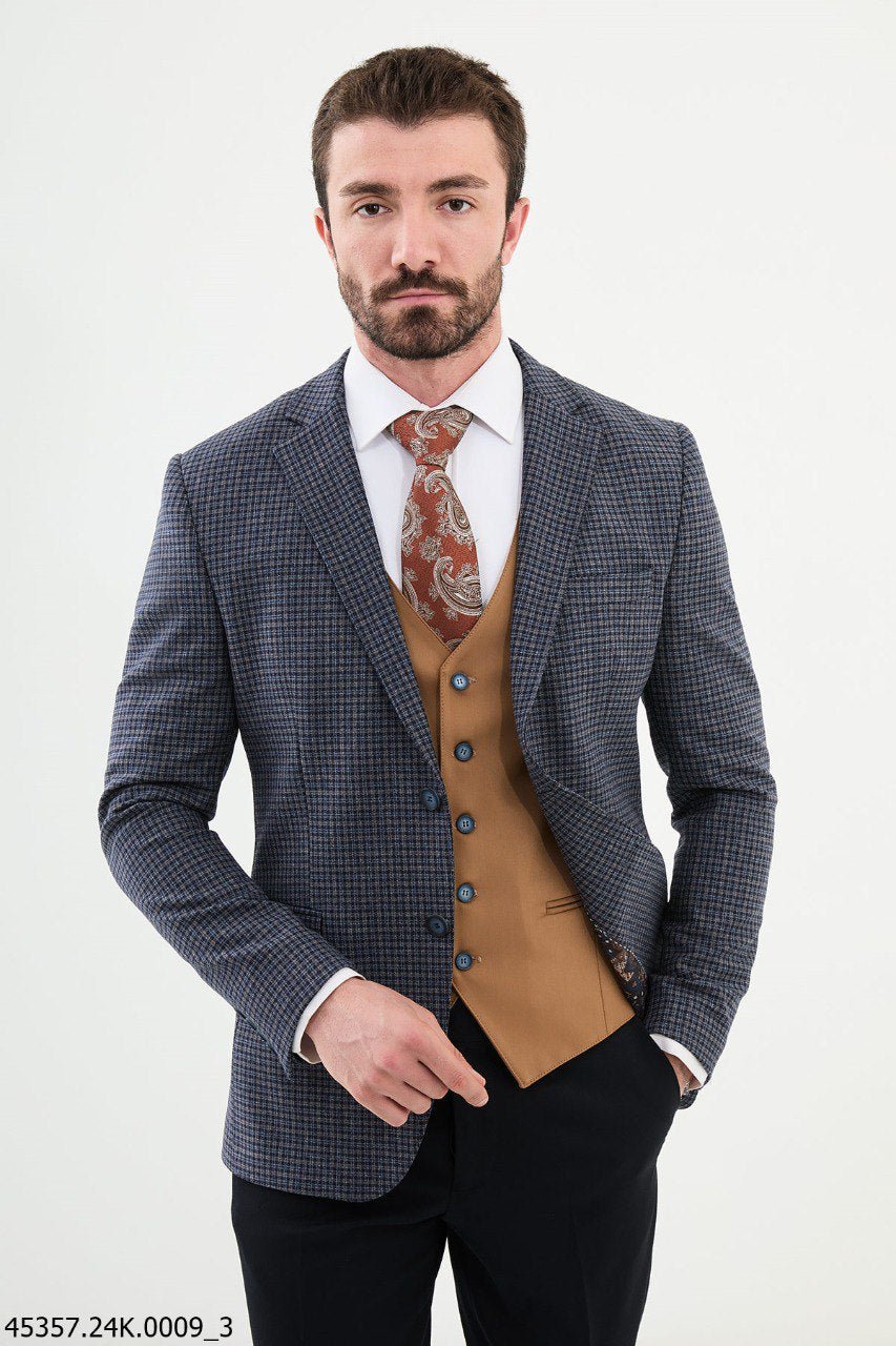 Navy Blue Two - Button Suit - SUITHARBOR