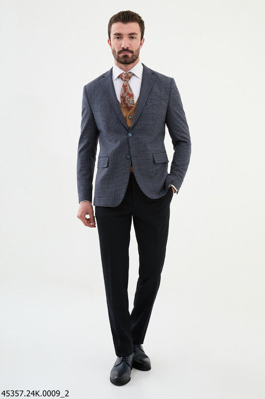 Navy Blue Two - Button Suit - SUITHARBOR