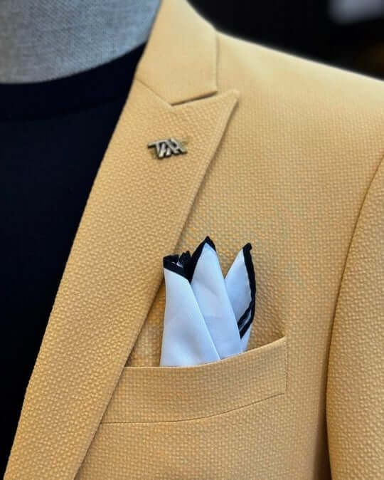 Camel Seersucker Suit for Men