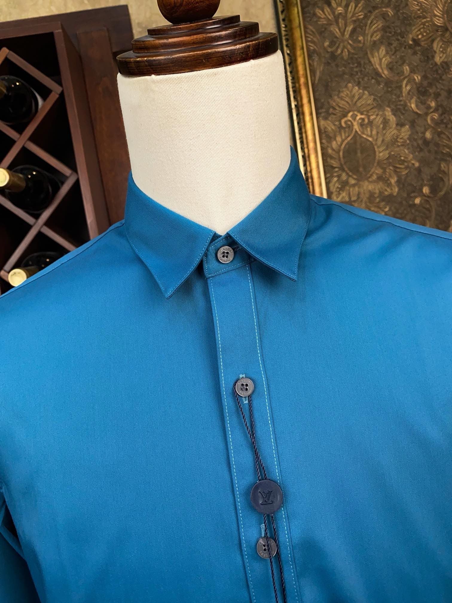 Ocean Teal Luxury Satin - Finish Dress Shirt - SUITHARBOR
