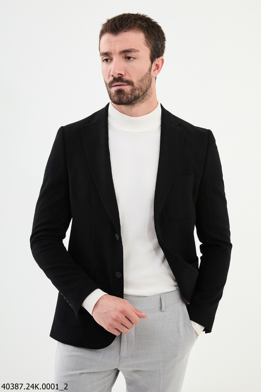 Jet Black Modern Fit Blazer