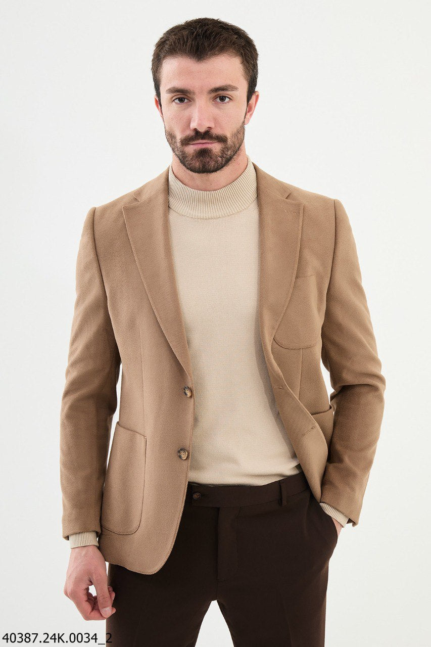 Sand Beige Hanging Pocket Jacket