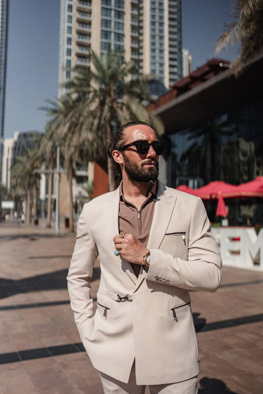 SUITHARBOR™ Beige Tailored Suit