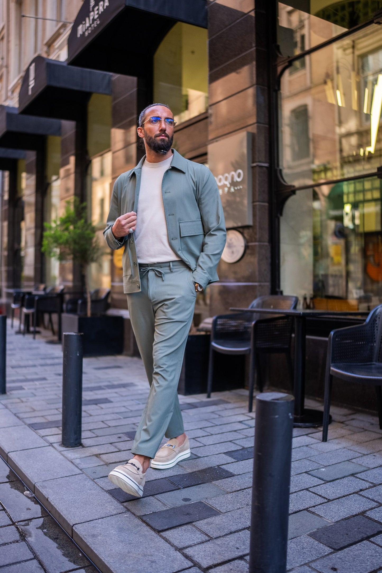Sage Green Summer Co-ord Set for Men