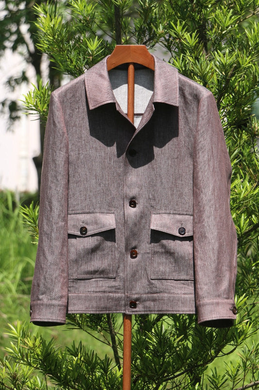 Rosewood Linen Utility Jacket - SUITHARBOR
