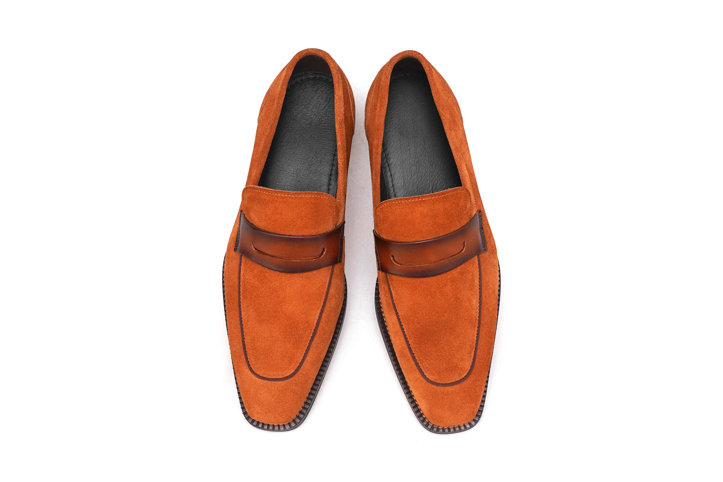 Amber Oak Suede Brown Loafers