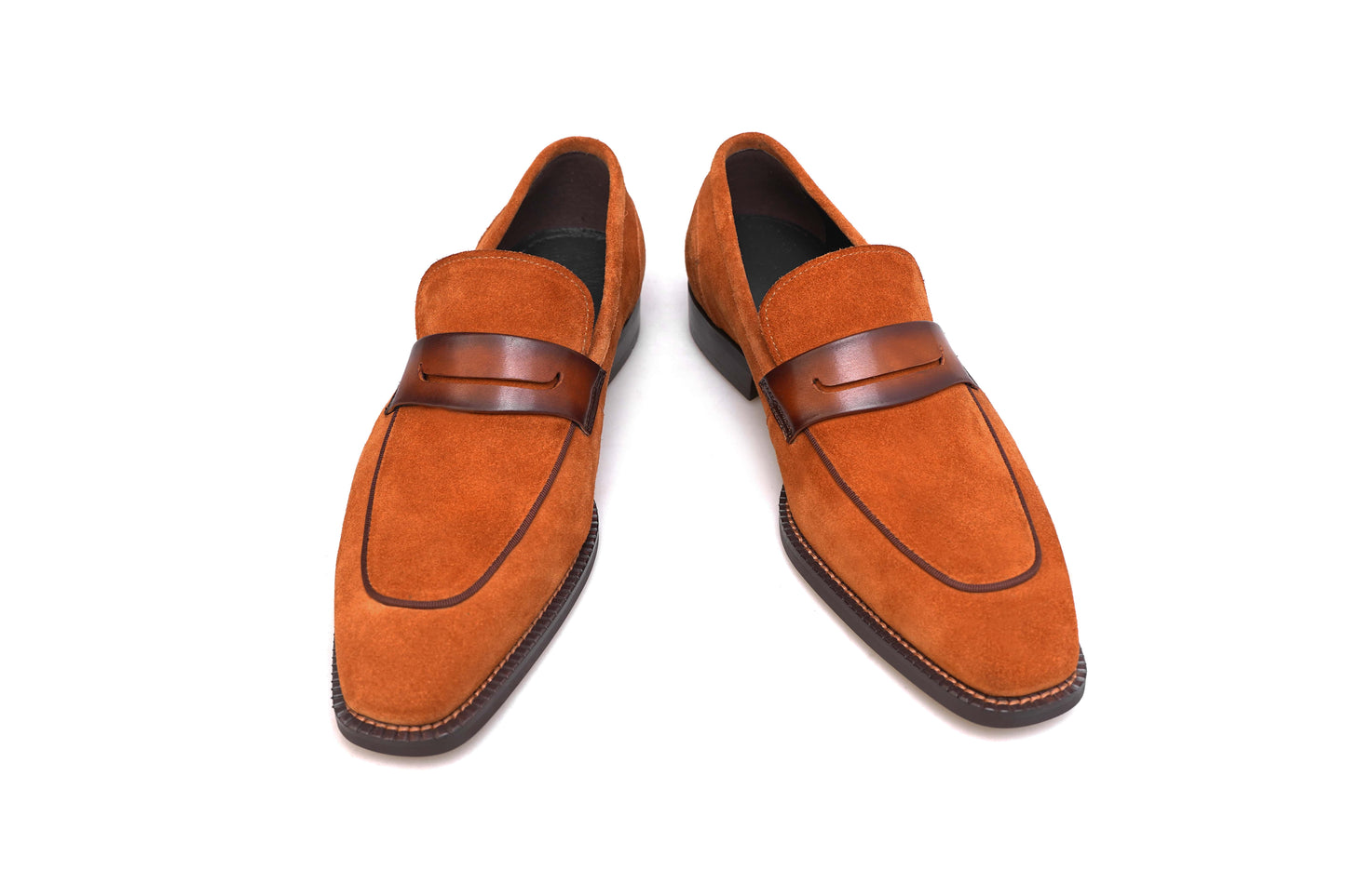 Amber Oak Suede Brown Loafers