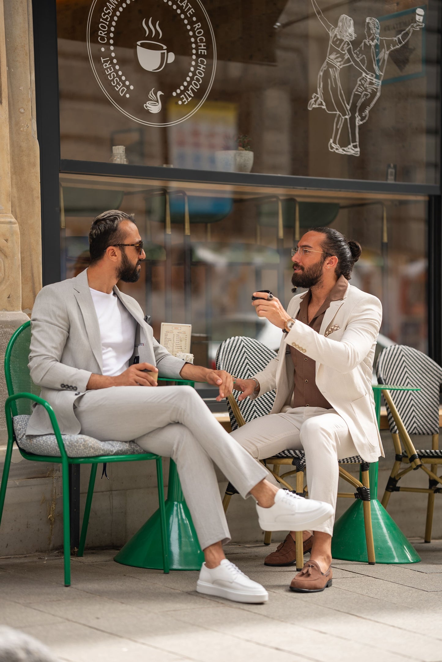 Sunset Gray Seersucker Casual Suit