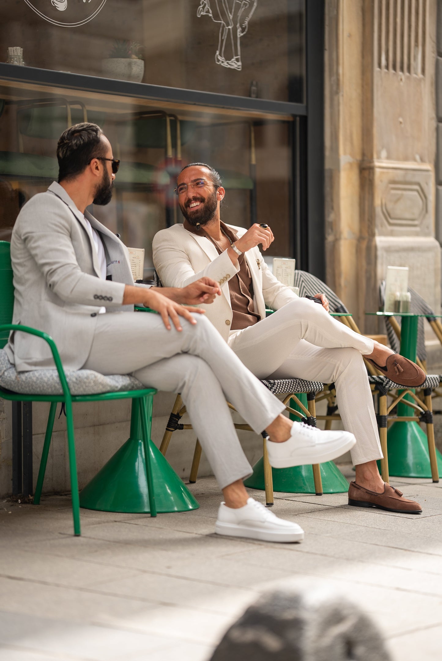 Sunset Gray Seersucker Casual Suit