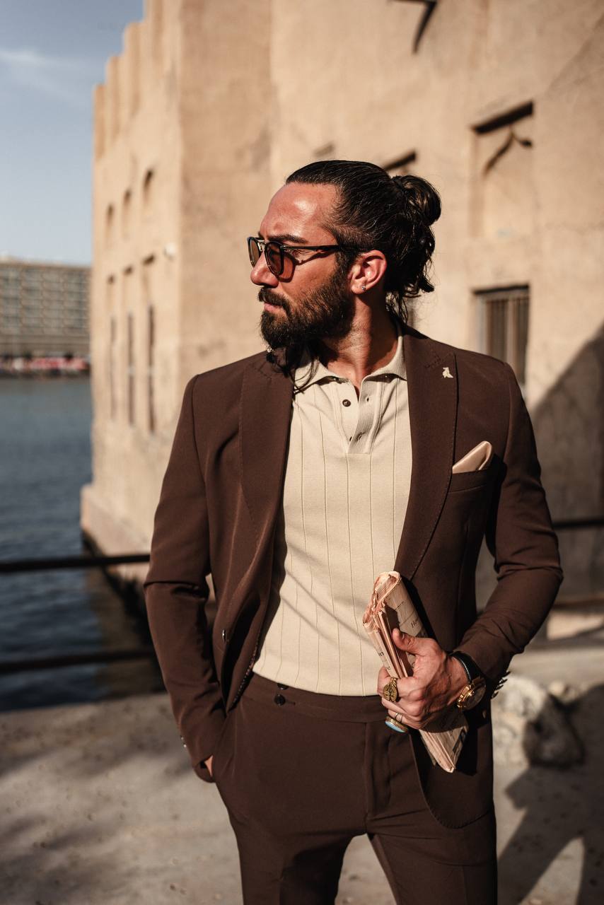SUITHARBOR™ Brown Tailored Suit - SUITHARBOR