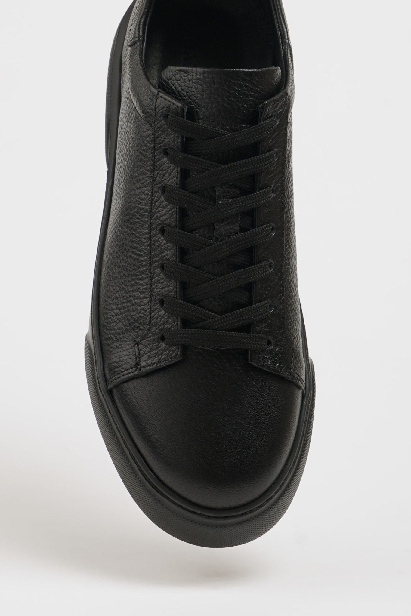 SUITHARBOR Dark Black Leather Sneakers for Men - SUITHARBOR