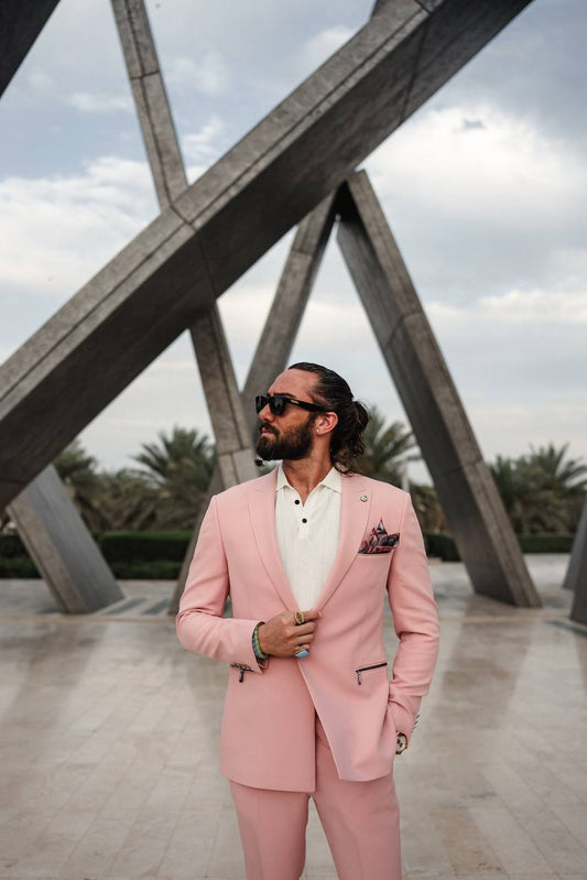 SUITHARBOR™ Pink Tailored Suit - SUITHARBOR