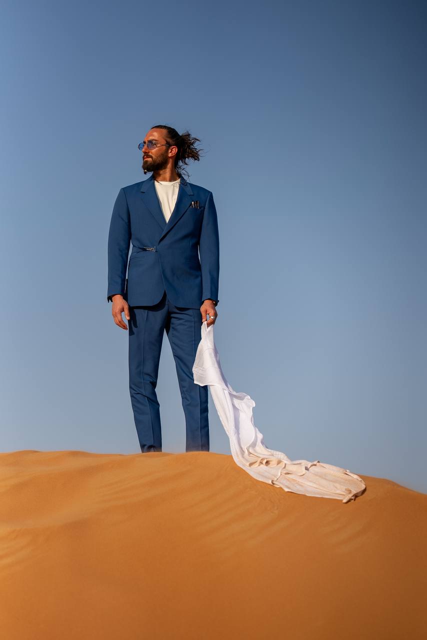 Sax blue tailored suit, image 2