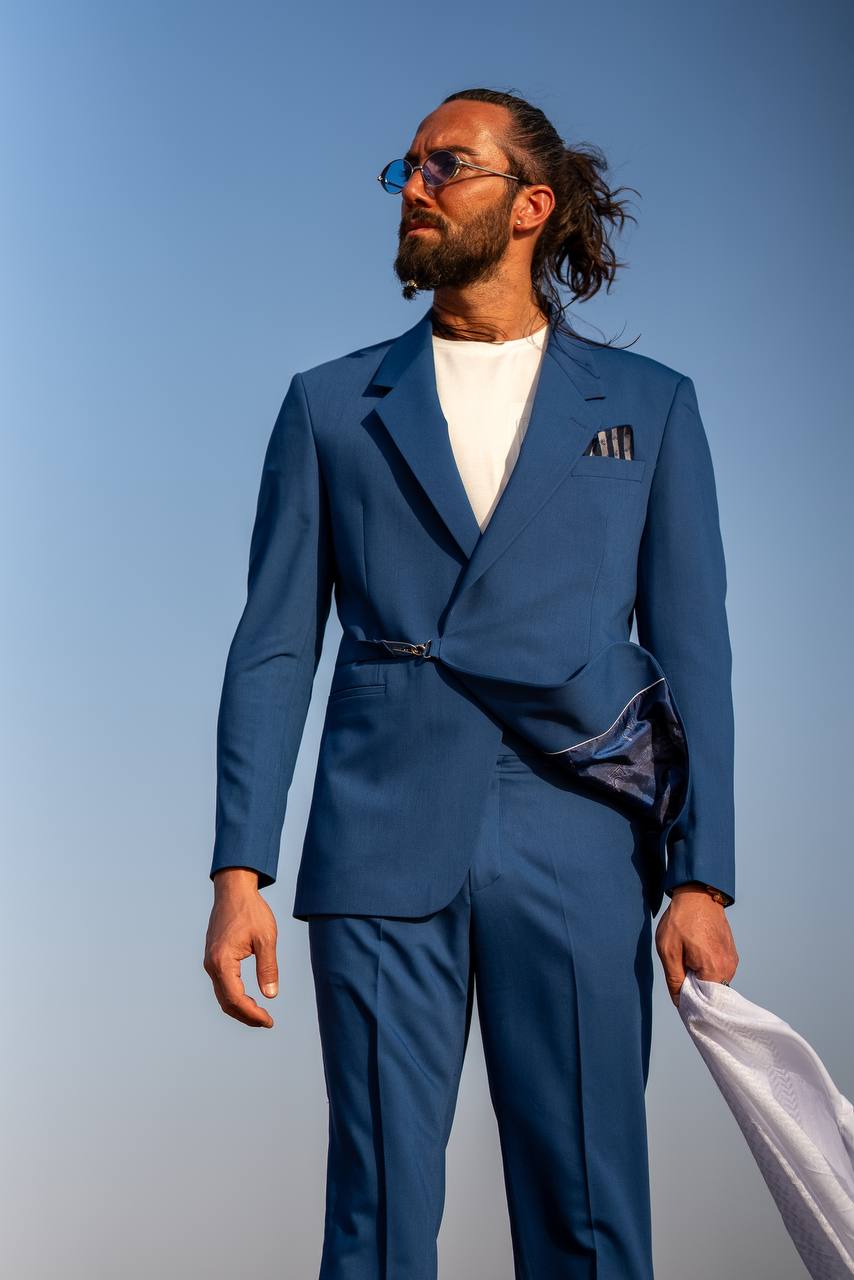 Sax blue tailored suit, image 3
