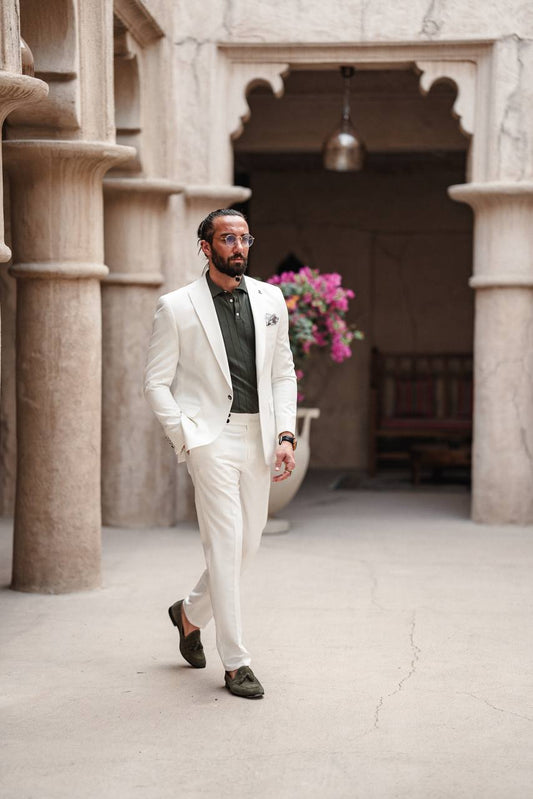 SUITHARBOR™ White Tailored Suit - SUITHARBOR