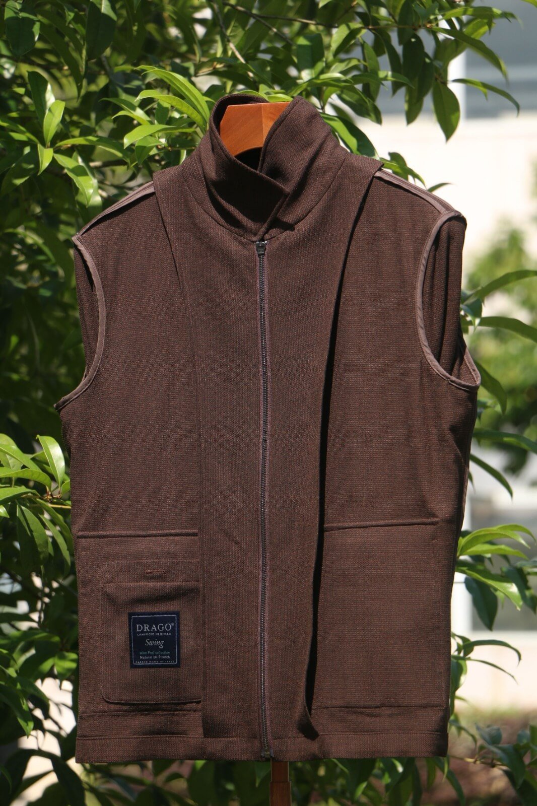 Tobacco Zip Utility Linen Jacket - SUITHARBOR