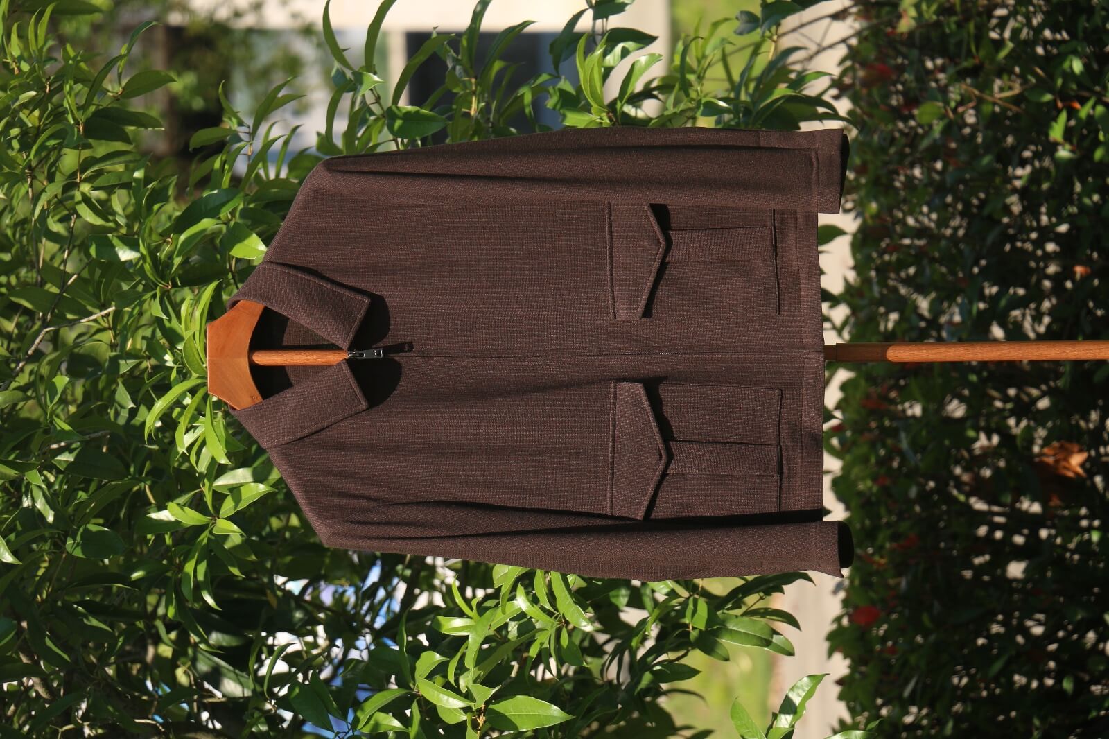 Tobacco Zip Utility Linen Jacket - SUITHARBOR