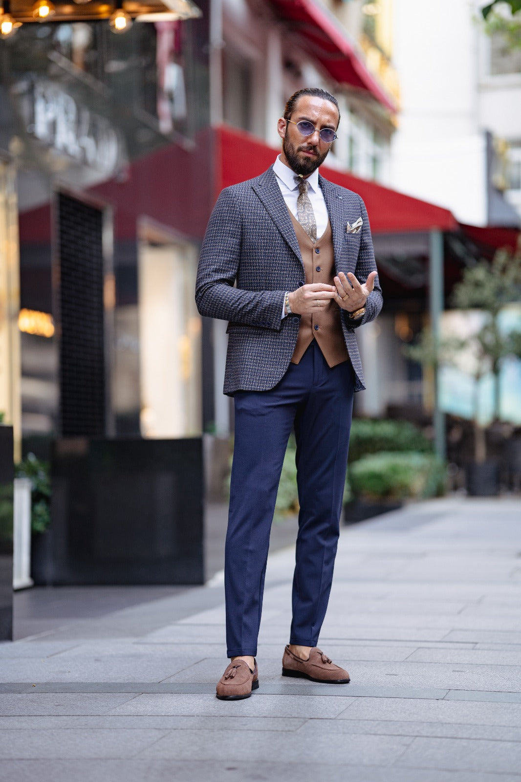 Navy blue suit separates for weddings