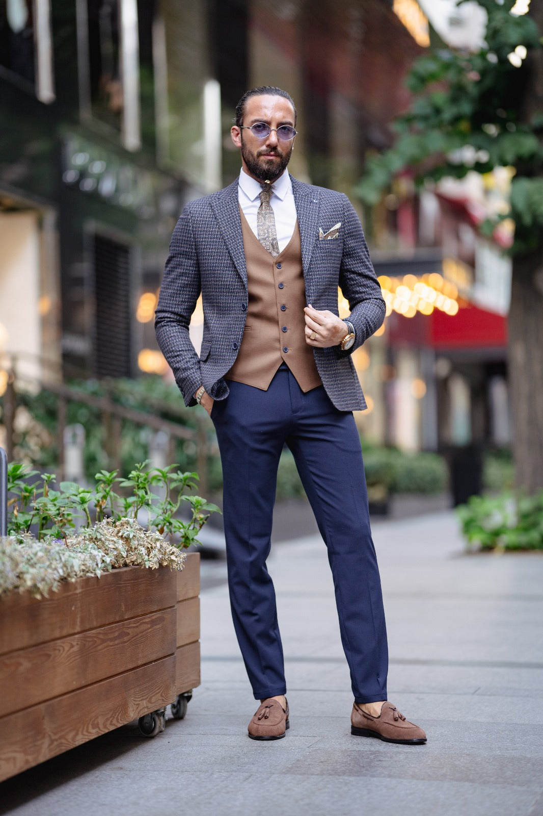 Navy blue suit separates for weddings