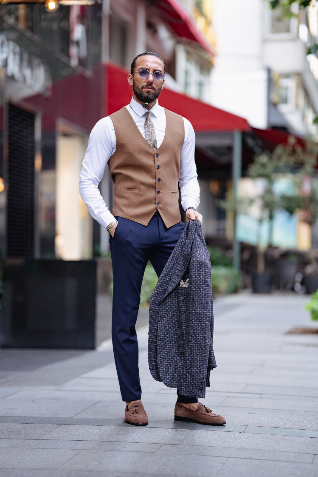 Navy blue suit separates for weddings