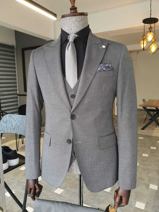 Gray Slim Fit Suit - Wedding Style Icon