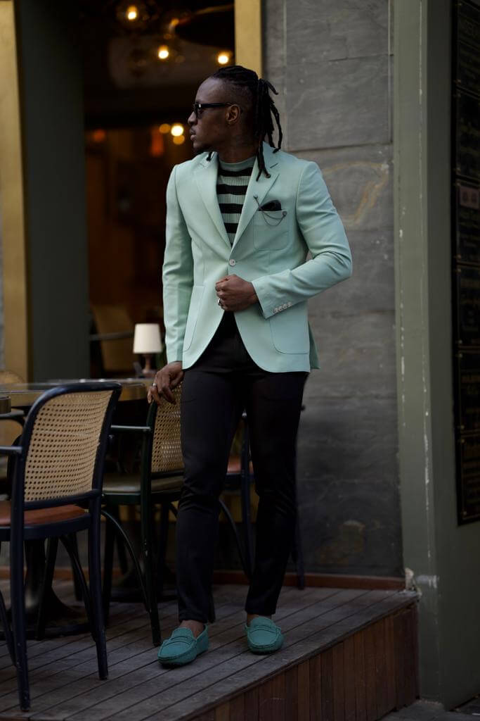 Light Green Green Jacket Look Men's Mint Green Blazer – SUITHARBOR